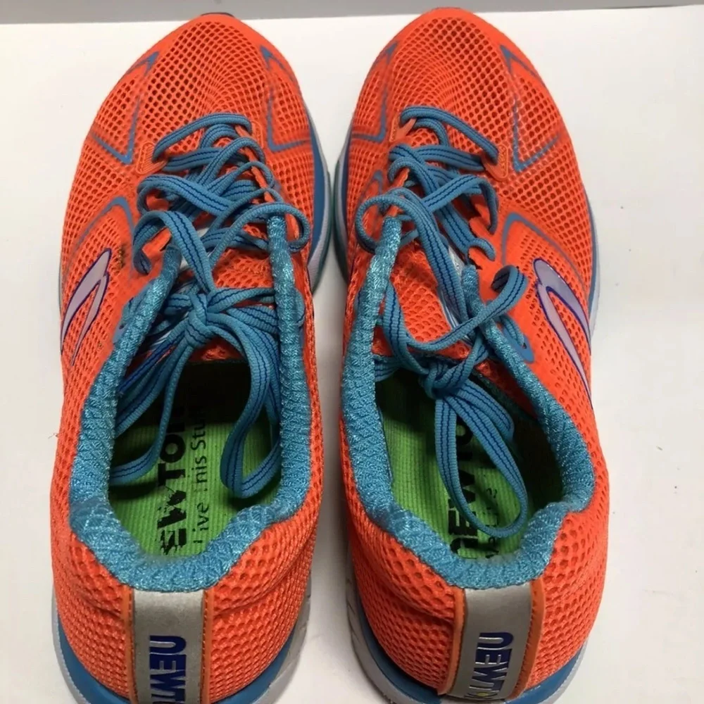 Newton Women’s Distance 8, Orange/Blue Running Shoes, Size 11 M